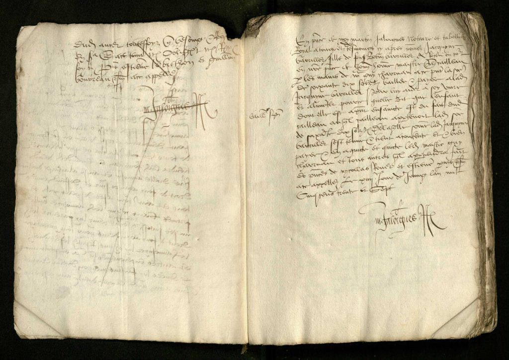Double page à transcrire